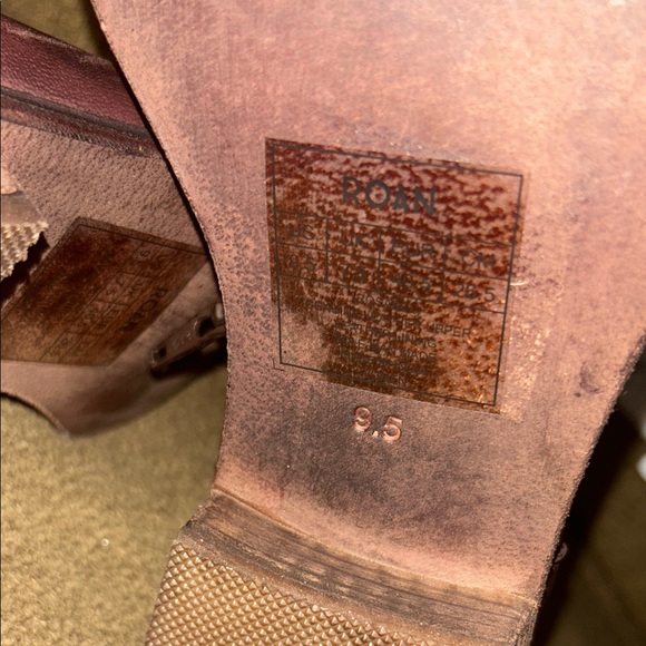 Roan by bed Stu Tosabel Brown canvas/ Leather Boots size 9.5 brand new - Picture 12 of 15